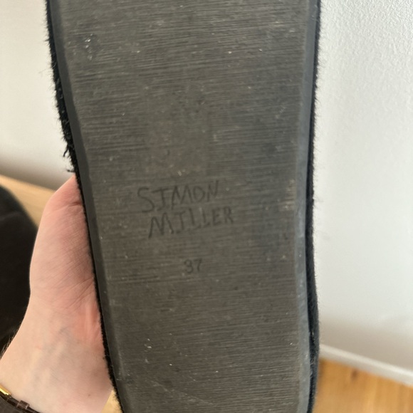 Black Simon Miller Terry Pool Slides - Picture 5 of 5